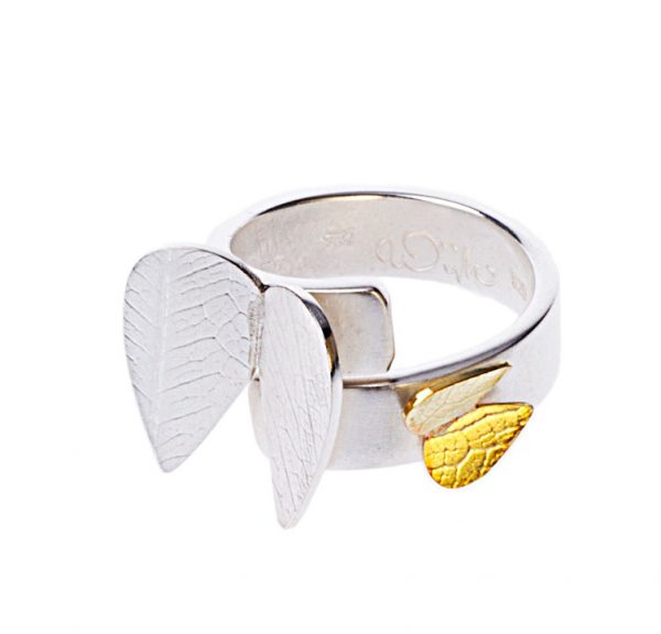Angel, Ring med silver/guld änglar 1 650 kr